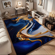 π Crystal Velvet Blue Marble Pattern Non-Slip Area Rug β Perfect for Living Room & Bedroom Decor